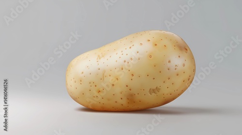 Obraz na płótnie A fresh potato isolated on transparent background, Generative AI illustrations. w salonie