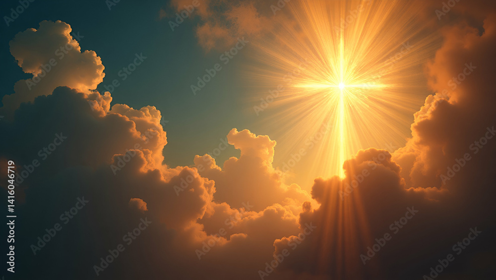 Obraz premium Exhibit refined Ascension Day religious art visuals with masterful composition expressive iconography and luminous color palettes that celebrate faith divine mystery and artistic spirituality in premi