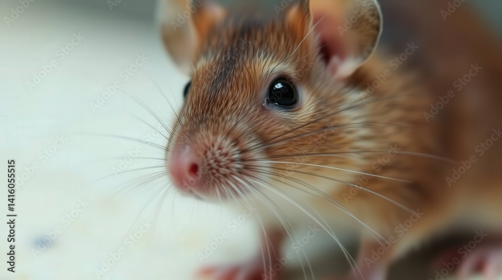 Close-up of an adorable mouse with soft fur. Close-up of an adorable mouse with soft fur.
