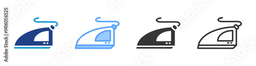 Clothes Iron icon set multiple style collection