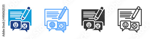 Feedback icon set multiple style collection
