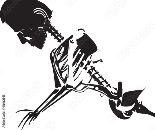 Biochemical Silhouette Vector, Science Molecule Art for Lab Posters, Medical Graphics, and Research Use