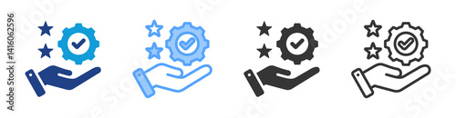 Responsibilities icon set multiple style collection