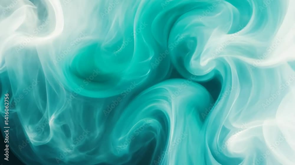Abstract underwater turquoise cloudscape motion background, suitable for visual effects