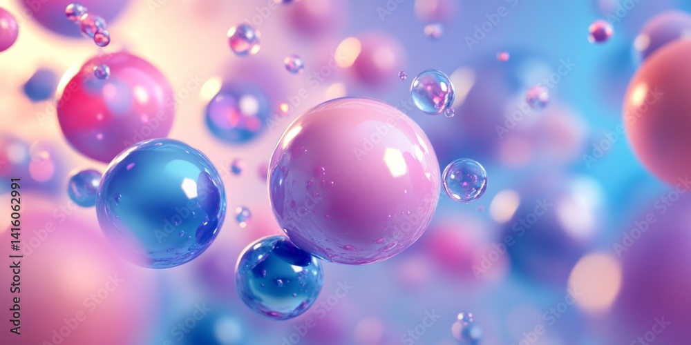 Floating, Vibrant Spheres Floating, Vibrant Spheres