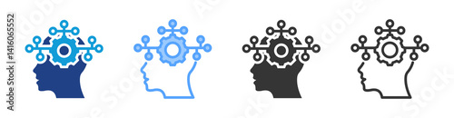 Critical Thinking icon set multiple style collection