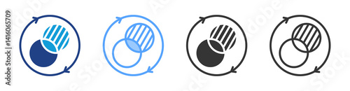 Continuation Opacity icon set multiple style collection