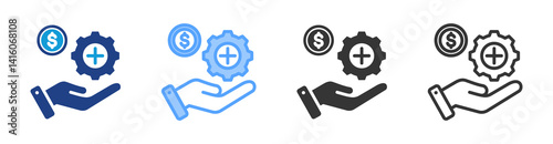 Additional Services icon set multiple style collection