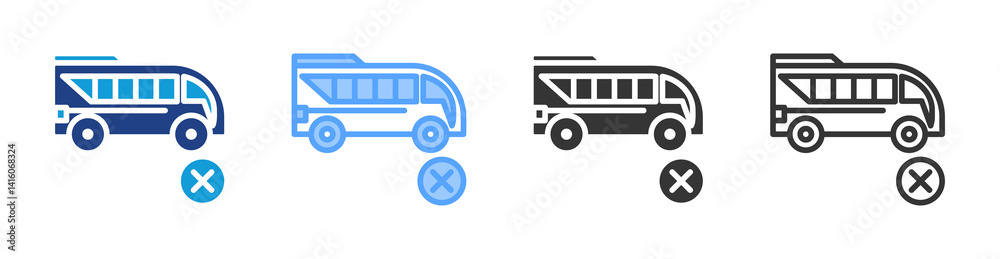 Eliminate Transportation icon set multiple style collection
