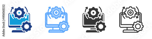 Operating System icon set multiple style collection