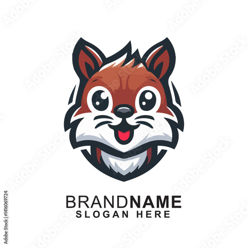 squirrel mascot logo vector illustration