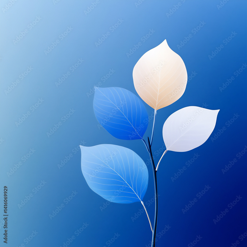 Obraz premium a serene and minimalist composition featuring two abstract