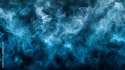 Abstract Blue Smoke Swirls: A mesmerizing dance of ethereal vapor, swirling and twirling in a captivating display of texture and form.