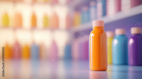 Innovative product display digital store visual merchandising vibrant environment close-up view interactive experience