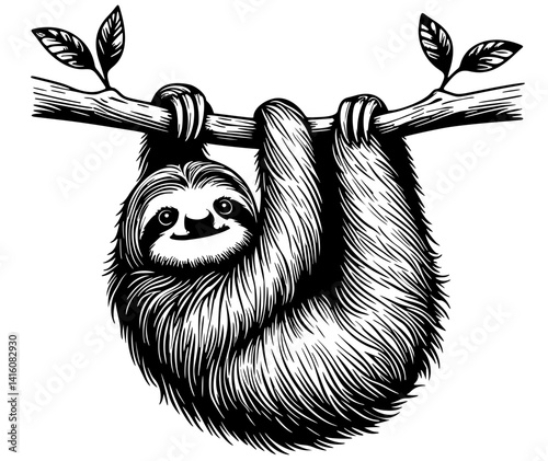 Vector Illustration of a Sloth