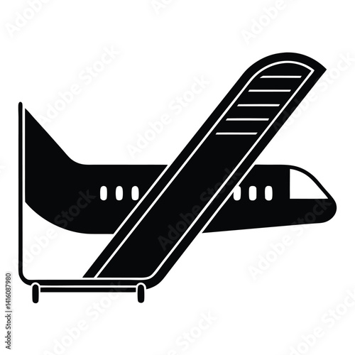 Airplane Emergency Slide Deployed From Door
