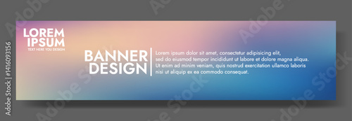 Modern banner design with a magic hour inspired background.