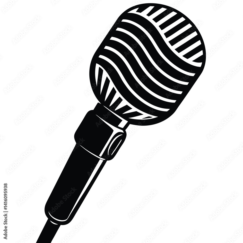 Isolated Microphone on White Background Isolated Microphone on White Background