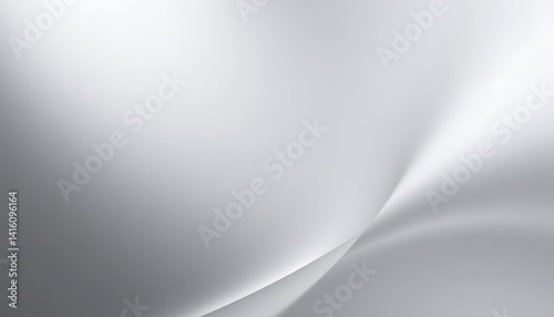 Silver Gradient Abstract Background with Smooth Curves and Lines
