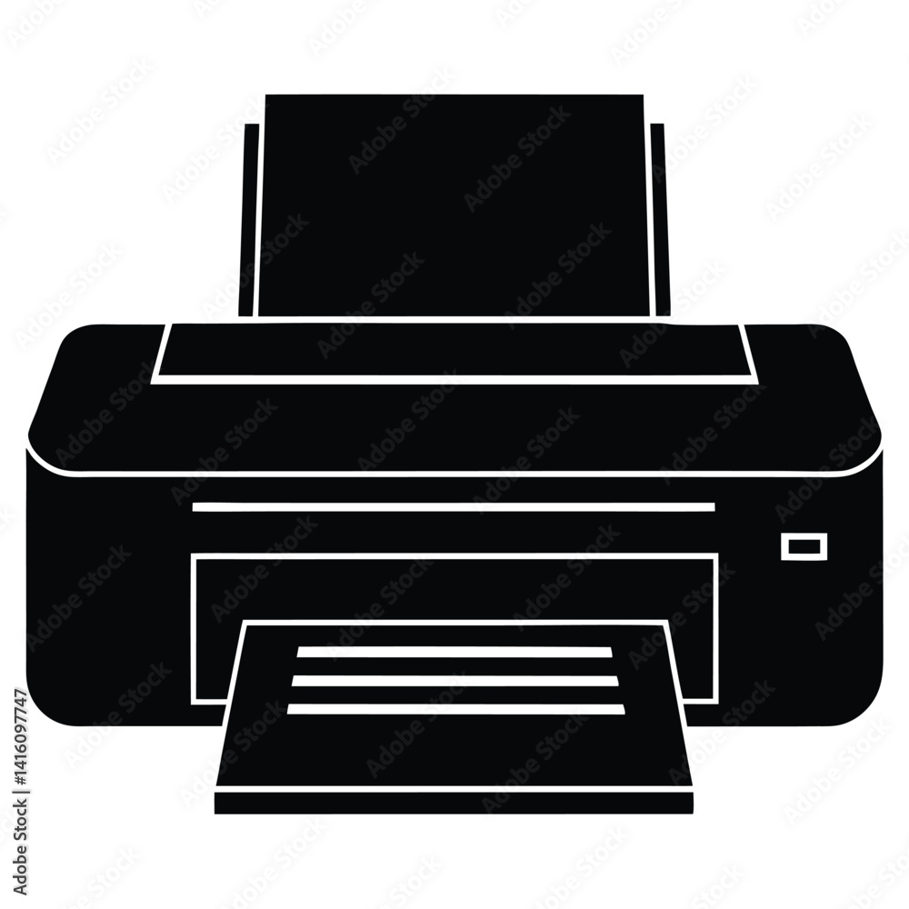 Isolated Office Printer on White Background Isolated Office Printer on White Background