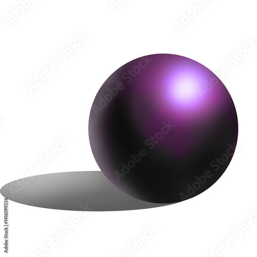 purple ball isolated on white
