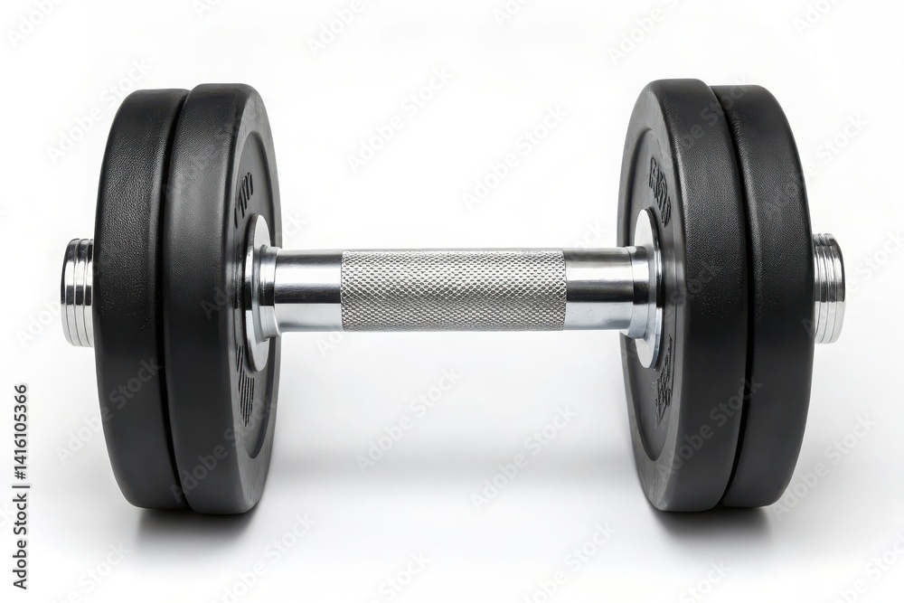 Fototapeta premium Dumbbell weight lifting fitness equipment for strength training gym