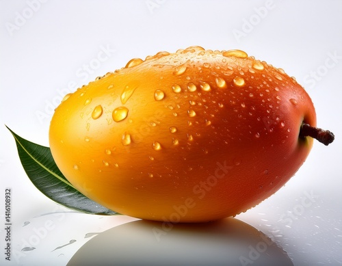 mango gedung gincu, droplet of water on it, white background photo