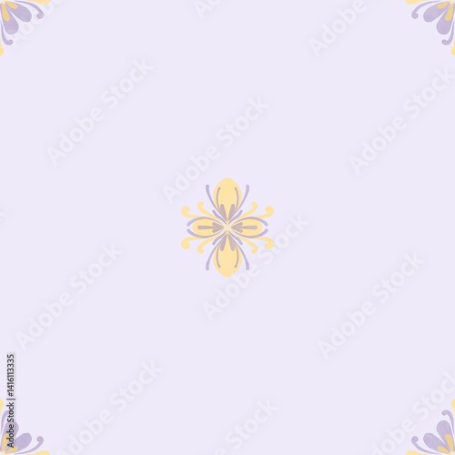Fototapeta Naklejka Na Ścianę i Meble -  Seamless watercolour and unique floral pattern background for covers, notes, Soft backgrounds colour. Watercolour art work. Flower stalk. 