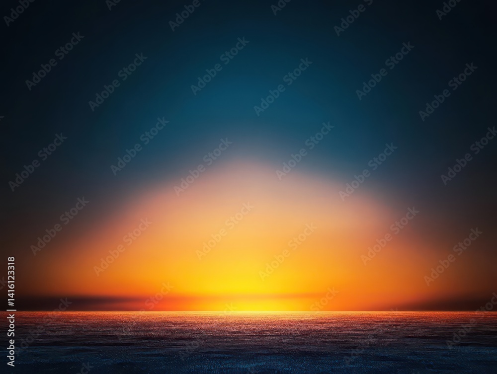 Fototapeta premium black background with diffused orange light from above
