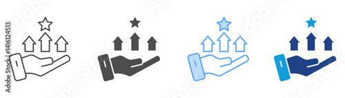 Advantage Icon Set Multiple Style Collection