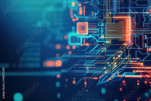 Obraz na płótnie Blockchain technology background Cryptocurrency fintech block chain network and programming concept Abstract Segwit w salonie