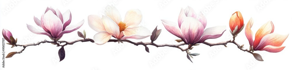 Fototapeta premium Delicate Magnolia Blossoms (7)