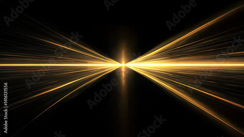 Abstract Golden Light Burst