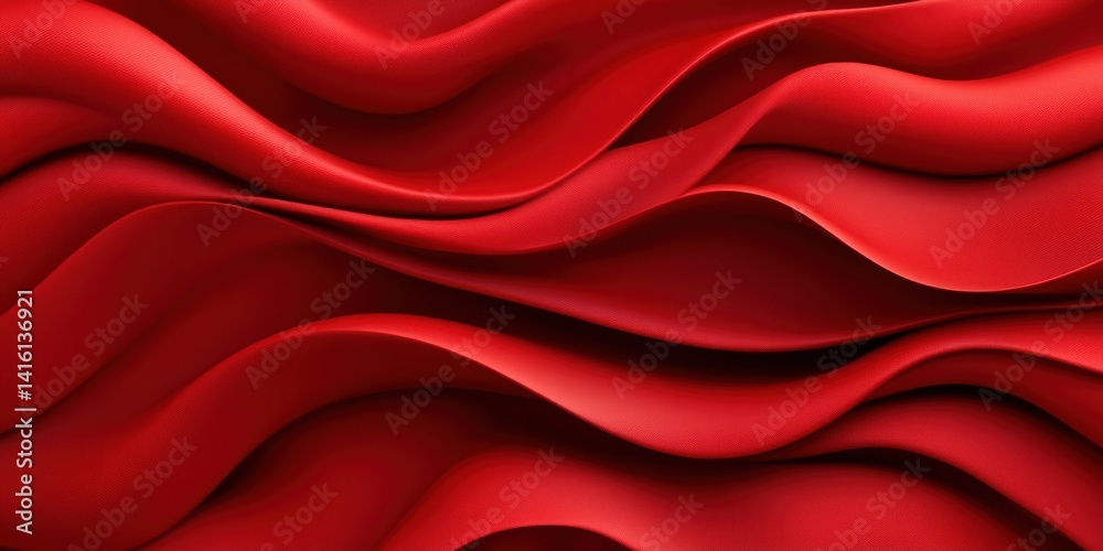 Abstract Red Wavy Fabric Surface Design Abstract Red Wavy Fabric Surface Design