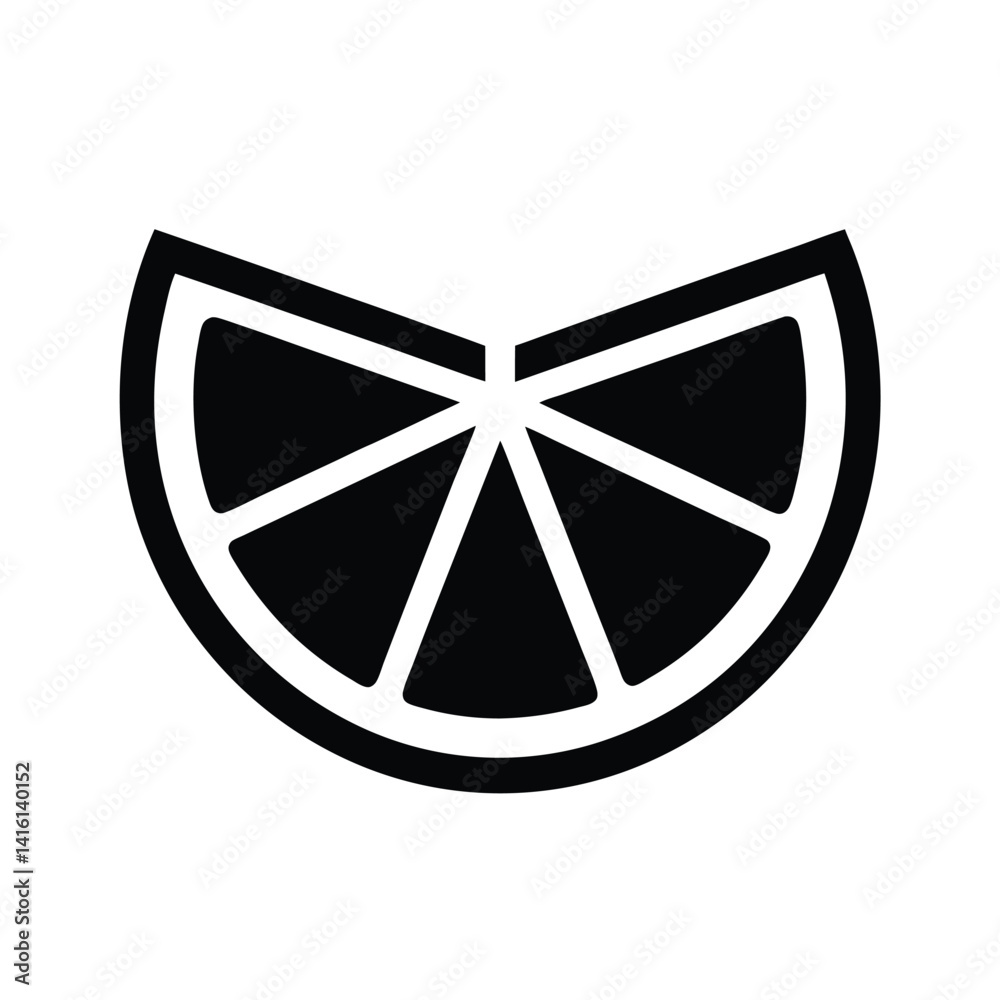 Lemon Slice Icon Vector Illustration, Lemon Slice Icon Vector Illustration,