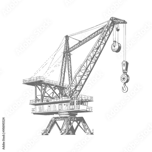 Industrial Crane Illustration