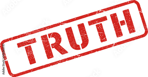 Red Ink Rubber truth stamp design