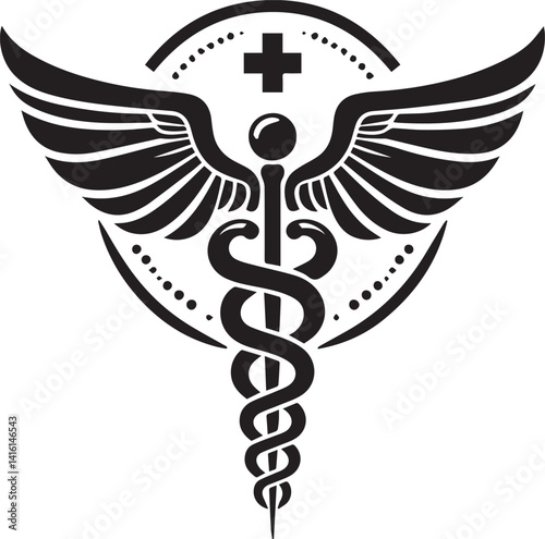 caduceus illustration, caduceus icon, caduceus clipart, caduceus silhouette vector black and white