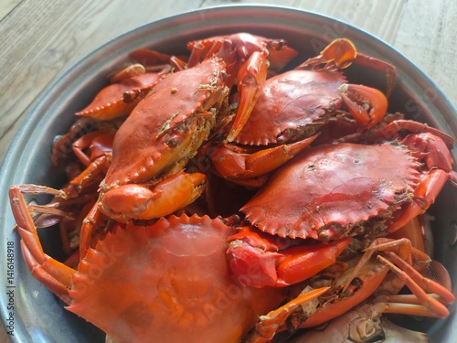 Malabon steamed mud crabs on a summer day