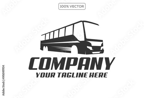 Bus Icon, travel bus logo template, vector template auto