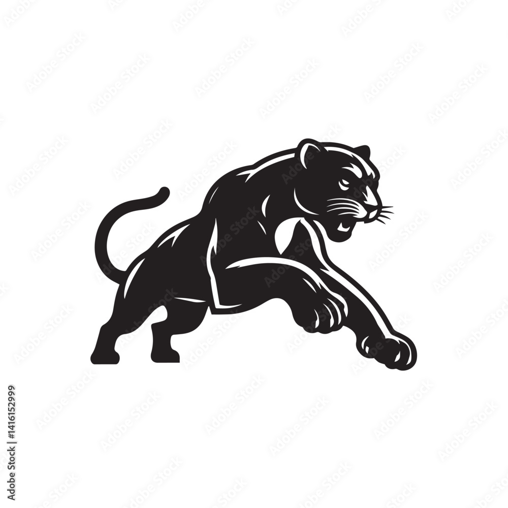 Obraz premium vector illustration of a panther