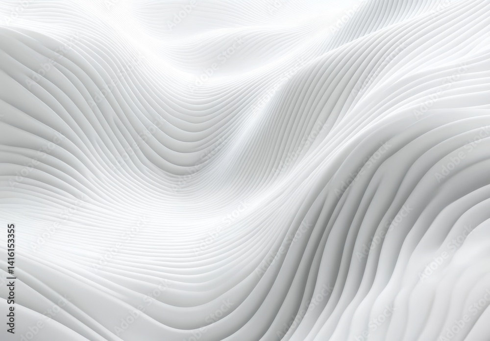 Abstract white wavy 3D background. Abstract white wavy 3D background.