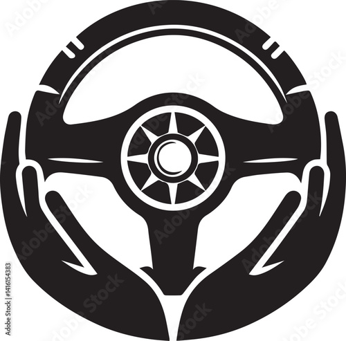 truck steering wheel illustration, wheel icon, wheel clipart, wheel silhouette vector black and white