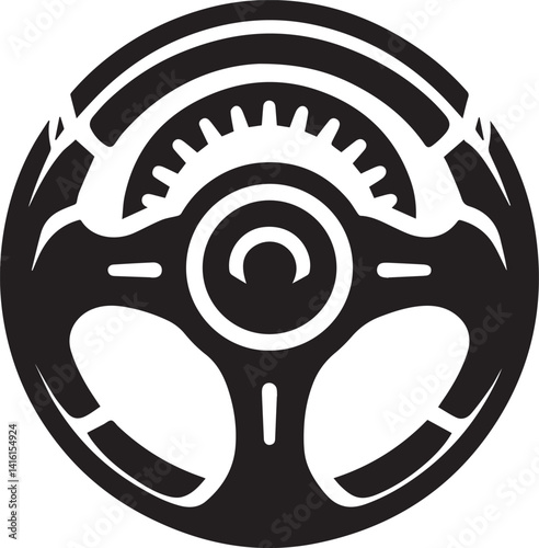truck steering wheel illustration, wheel icon, wheel clipart, wheel silhouette vector black and white
