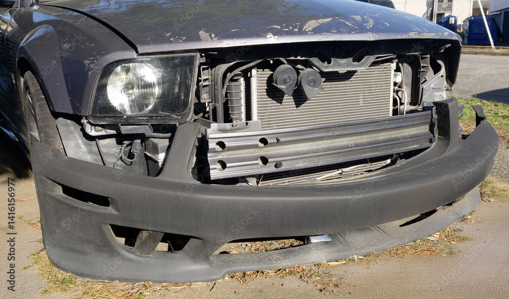 Fototapeta premium automobile front end damage