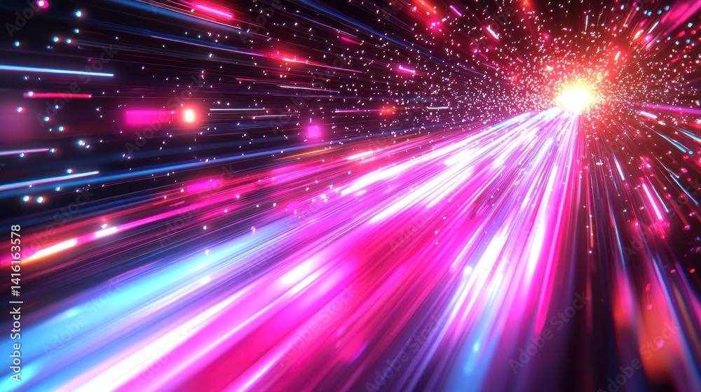Obraz premium Neon Speed Tunnel (1)