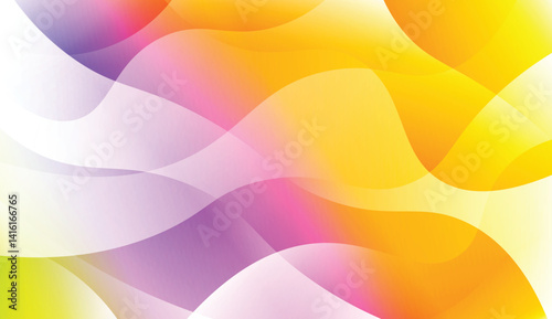 Wavy Background. For Design Flyer, Banner, Landing Page. Vector Illustration with Color Gradient.