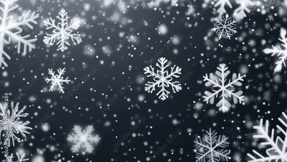 Falling snowflakes on dark background. (3) Falling snowflakes on dark background. (3)
