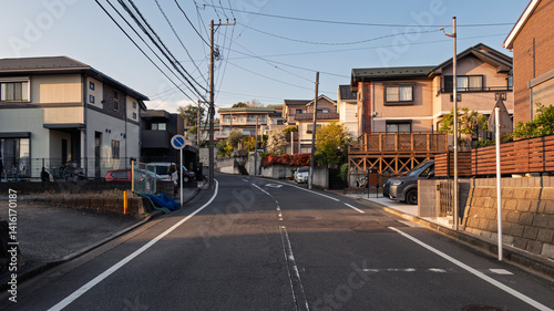 夕方の住宅街