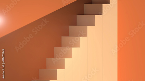stairway background 3d vector